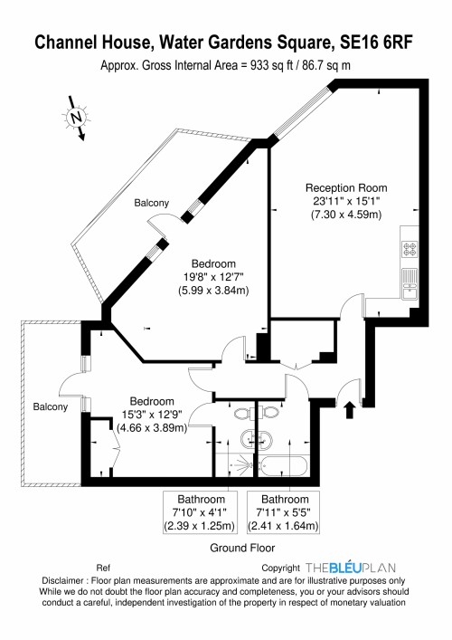 Floorplan for Canada Water , SE16