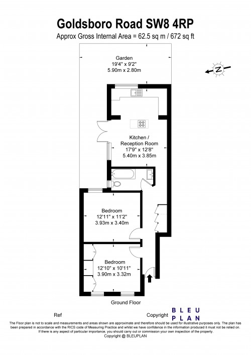 Floorplan for Vauxhall, SW8