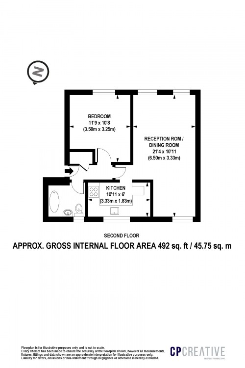 Floorplan for Denmark Hill, SE5